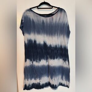 Blue and White Tie-Dye Nightgown